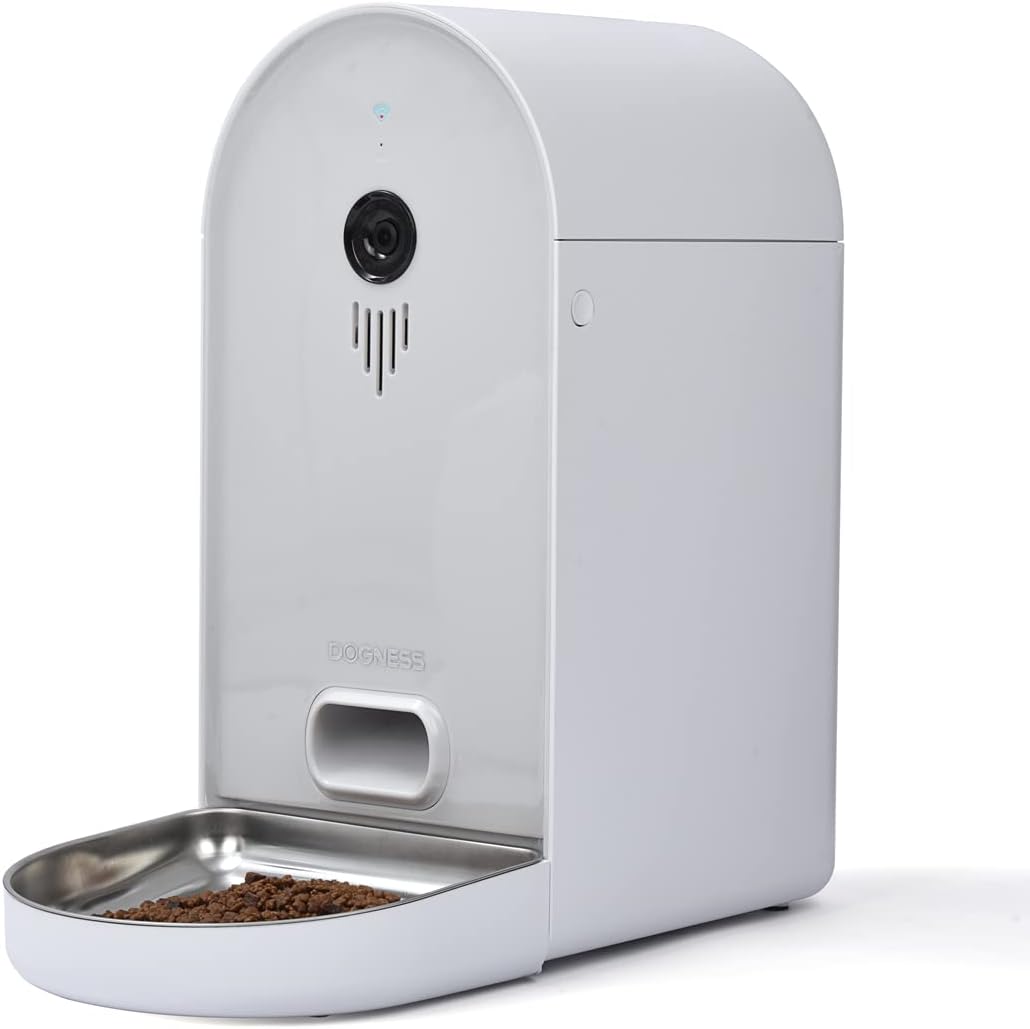 Oba security Telecamera HD WiFi per Animali con Audio Bidirezionale, Visione Notturna, distributore di Croccantini, Cibo per i Cani e Gatti