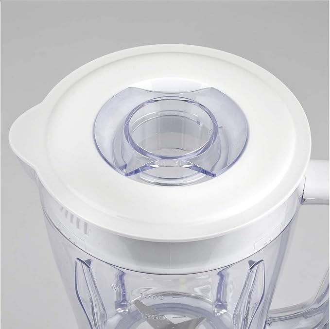 Girmi FR46 Frullatore Elettrico, 1.5 Litri, 2 velocità con Pulse, 4 lame Inox, Tappo dosatore, Dispositivo di sicurezza, Bianco/Rosso