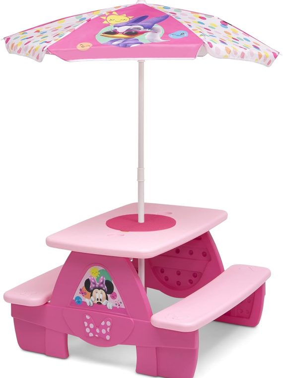 Tavolo da picnic Delta Children Minnie Mouse con 4 posti 2025