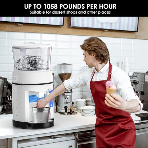 Macchina elettrica per Ghiaccio tritato da 350 W, frantoio da 1.100 libbre/Ora con tramoggia da 17,6 libbre, Macchina elettrica per Coni di Neve da Tavolo, velocità di Rotazione di 320 Giri/min : Amazon.it: Casa e cucina
