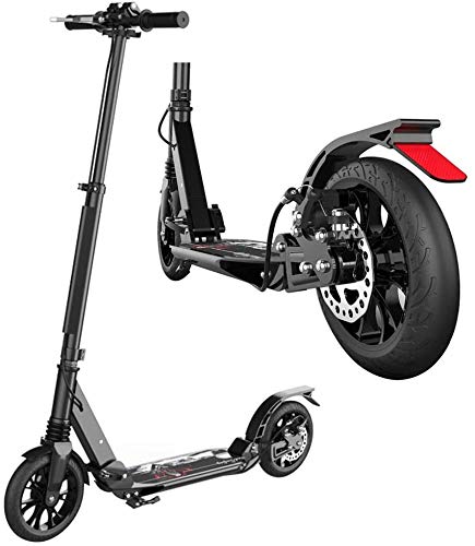 Monopattino Adulti Calcio for Adulti Scooter con Grandi Ruote Sospensione Doppia Pieghevole Commuter Scooter con Disco Freno a Mano Supporti 220lbs Non elettrici LQHZWYC : Sport e tempo libero