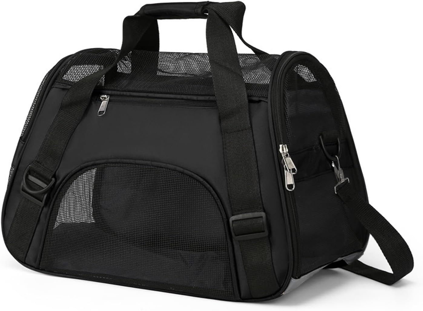 Trasportino da viaggio per cani, con lati morbidi e tappetini per animali domestici, in tessuto Oxford traspirante, borsa da viaggio, portatile, espandibile, pieghevole (Blu, 40 x 30 x 20 cm)