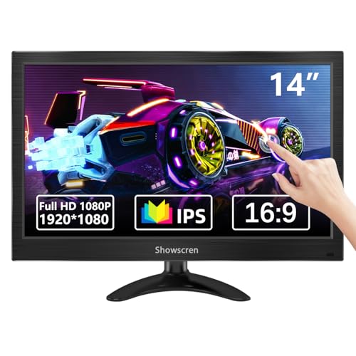 Monitor Portatile Touchscreen da 14 pollici HDR 1920x1080P 100% sRGB Monitor da tavolo con porta HDMI/USB C Altoparlanti integrati per PC/laptop/smartphone, PC Monitor Touch Screen : Informatica