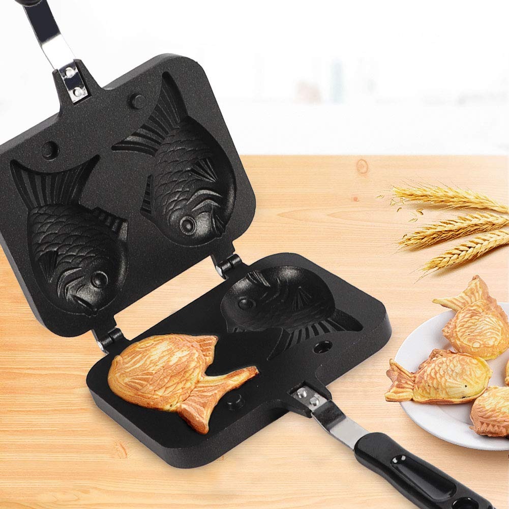Taiyaki - Stampo per waffle, a forma di pesce, doppia padella antiaderente Taiyaki, teglia da forno, teglia per pancake, bakeware, waffle