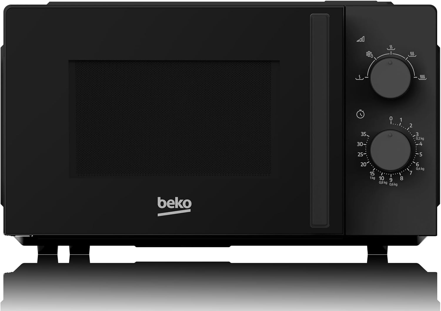 Beko - MOC20100WFB - Microwave Oven, 6 Power Levels, 20 Litres, 700 W, Freestanding, Timer 30 min - White, 45.2 x 32.5 x 26.2 cm