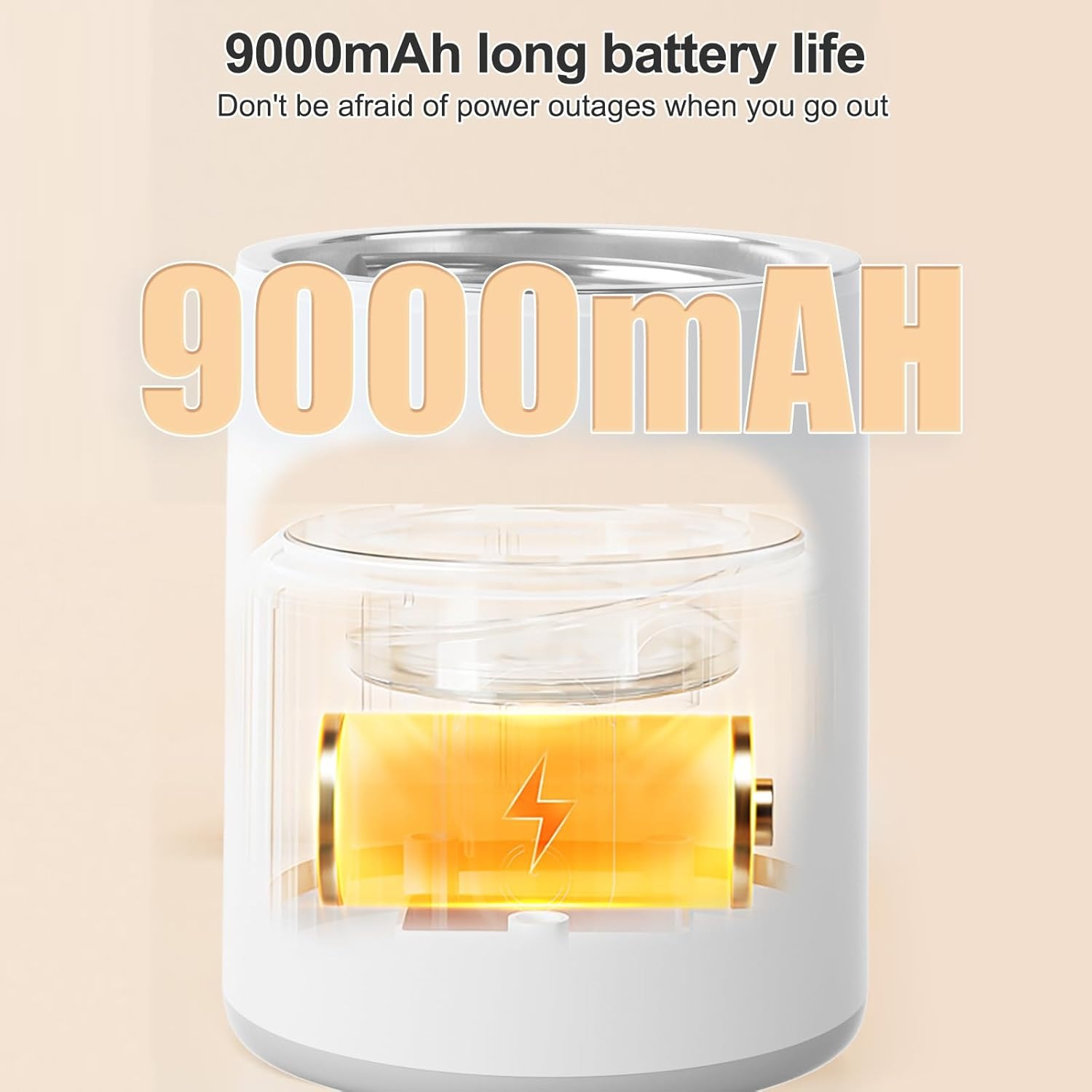 Hoapin Scaldabiberon Portatile da Viaggio, Scalda Latte Elettrico, 5 Impostazioni di Temperatura, Riscalda il Latte Dove Vuoi