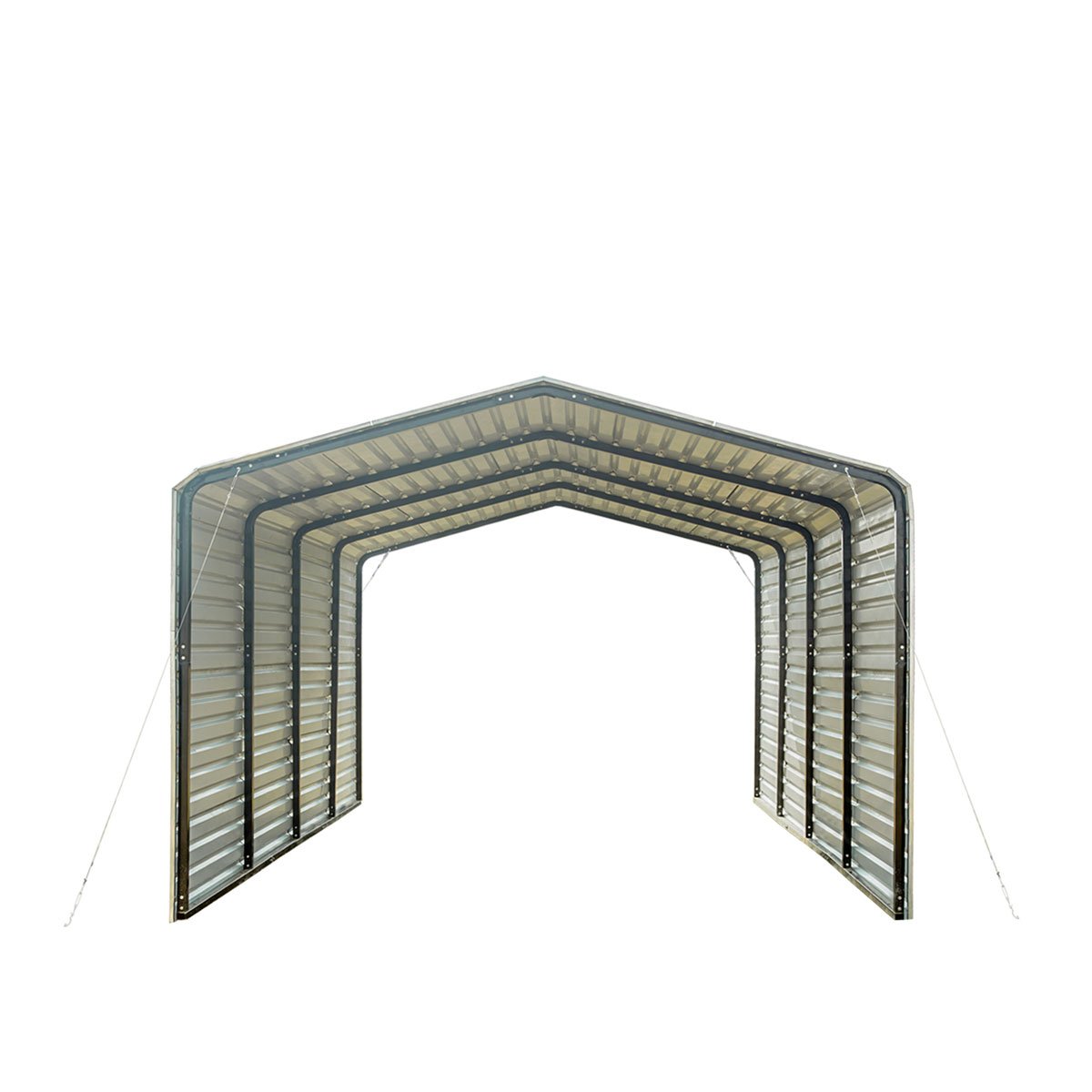 2025 TMG-CP1220F Carport interamente in acciaio da 12' x 20' con lati chiusi