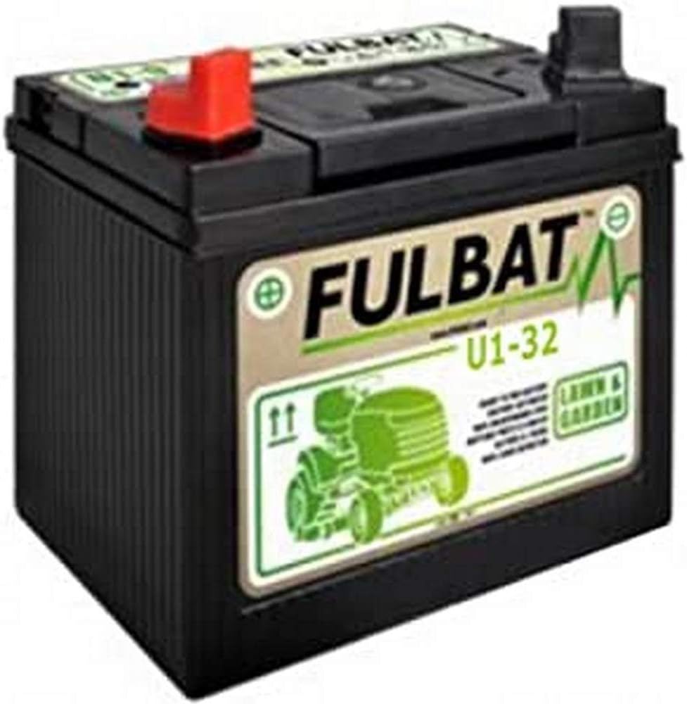 GreenCutter AG 0200248 Fulbat Gel Tractor Battery Sealed Pre-Activated 12V 32Ah Left Positive Pole