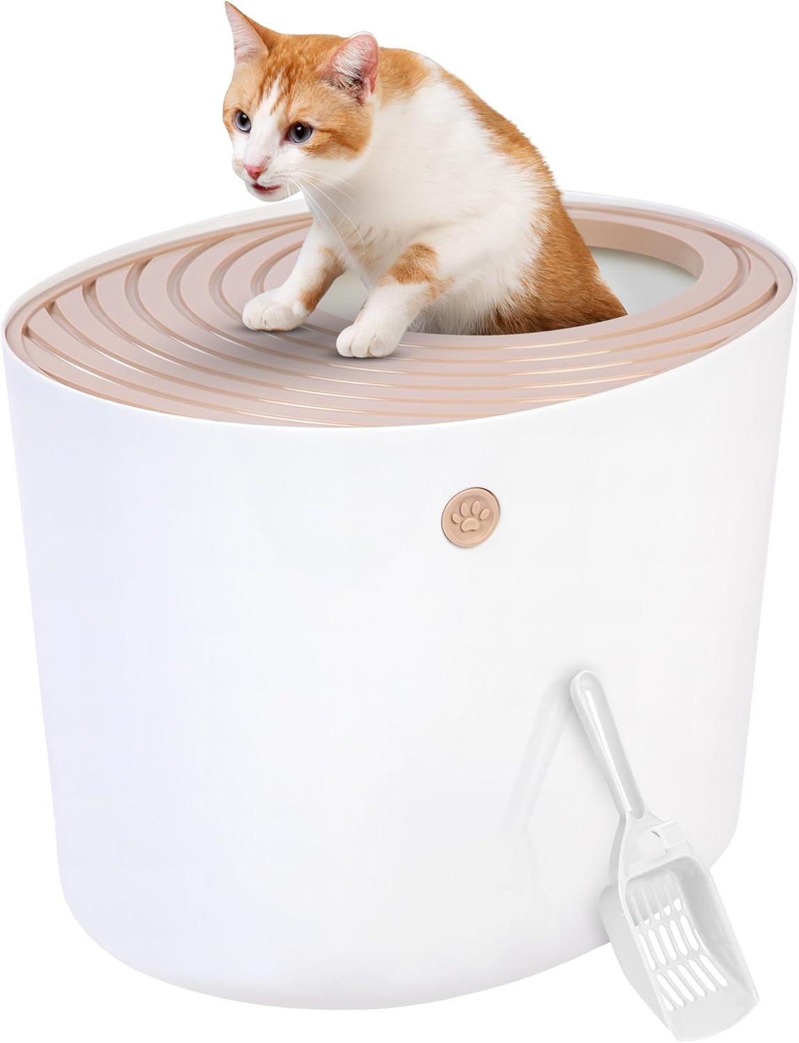 Iris Ohyama Lettiera per Gatti, Fino a 7kg, 1 Pala, Grigio, Ingresso Top, Cat Litter Trey, Chiuso, Per Gattini, Lato alto, Con cappuccio, Grande, Senza BPA, Profondo, Facile da pulire, TECL-20