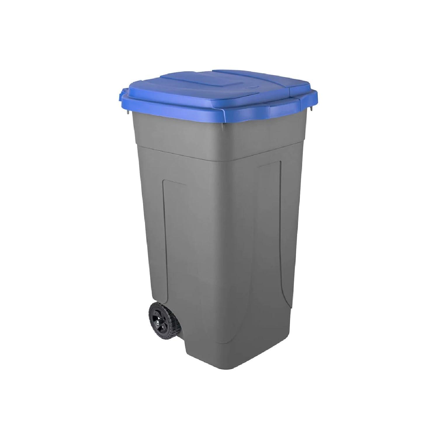 La zappa Bidone Ottanta per immondizia in polipropilene carrellato 80 lt (Corpo Bianco)