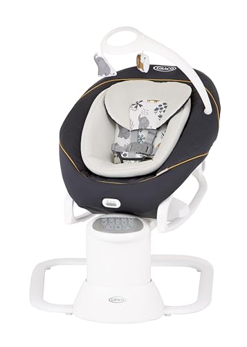 GRACO All Ways Soother Sdraietta e dondolo 2 in 1, dalla nascita a circa 6 mesi (9 kg), colore grigio e fantasia Into the wild : Prima infanzia