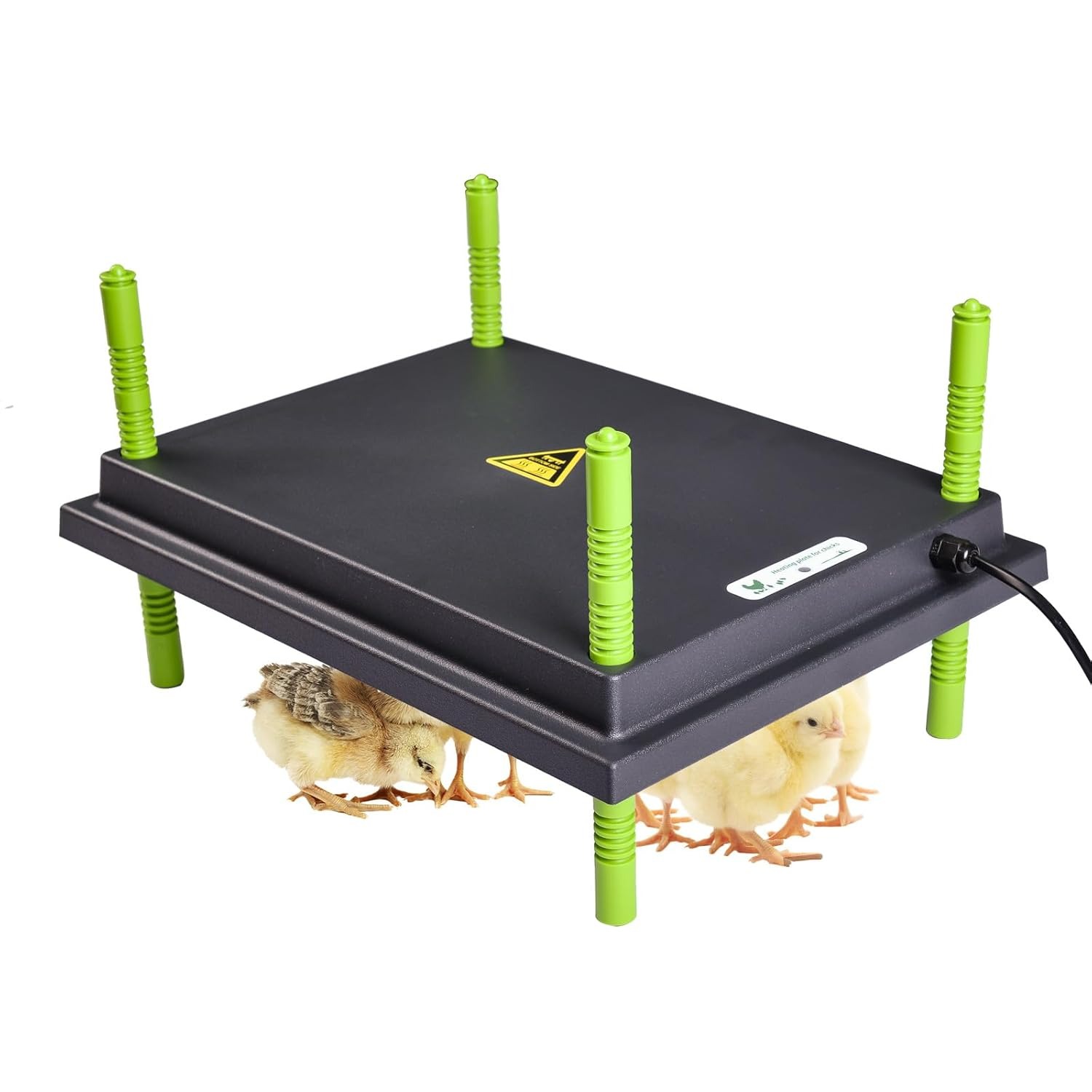 heninhill Chioccia Artificiale per Pulcini 25x30cm, Piastra Riscaldante Lampada Riscaldante per Polli, Anatre, Pollame (Nero)