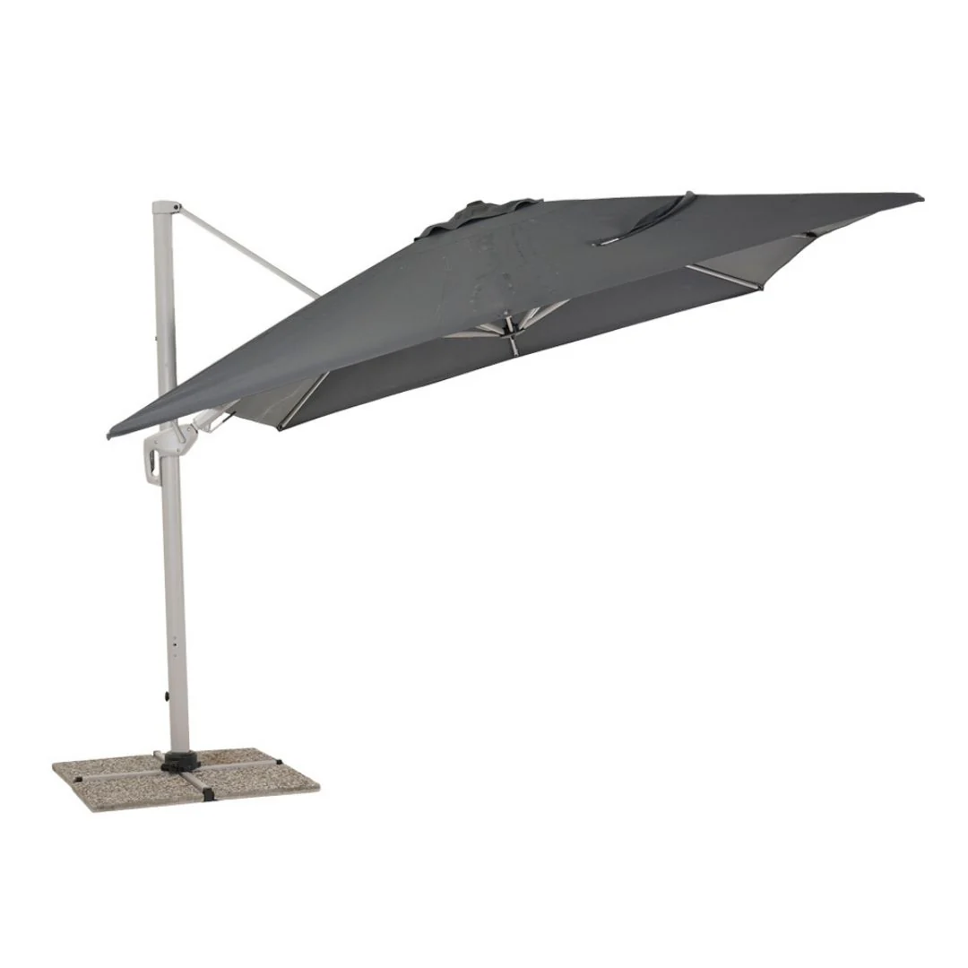 Ostuni Ombrellone a Braccio Laterale 3x4 m Colore Grigio