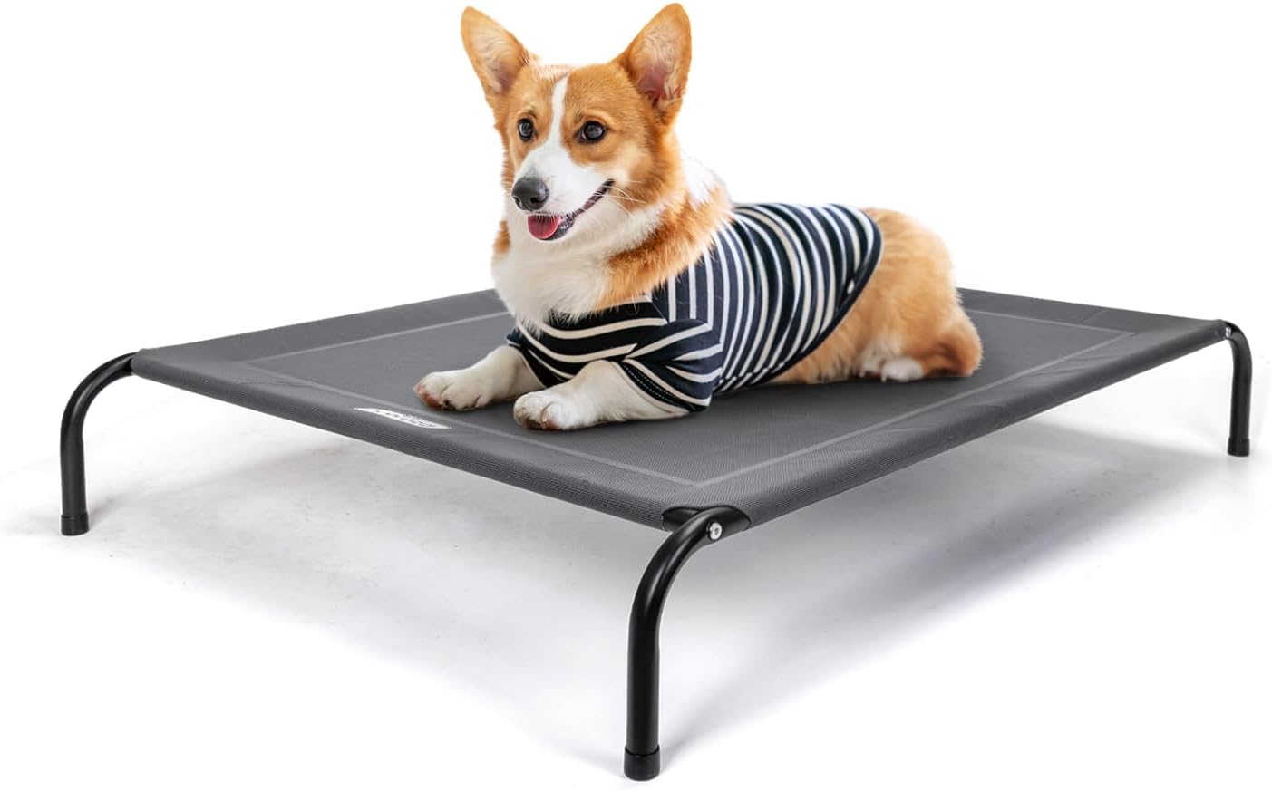 Nobleza Brandina per Cani, Lettino Rialzato per Cani Tagila Grande, Lettino Cane per Giardino E Outdoor, Letto Rinfrescante per Animali Domestici Lavabile, Nero, XL, 137x90x20CM