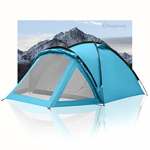 KingCamp Tenda da Campeggio 2 3 Posti con Veranda, Strato Doppio, Tessuto Ignifugo, Impermeabile più Dettagliato, Portatile con Custodia,Tenda da Trekking Leggra 220 x (220   140) x135 /140 e 4,3 kg : Amazon.it: Sport e tempo libero