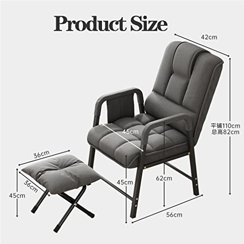 Poltrona con poggiapiedi, sedia reclinabile in velluto, sedia da pranzo con accento per adulti, tessuto moderno e struttura in acciaio, divano da salotto, sedie per il tempo libero, sedia da lettura, : Amazon.it: Casa e cucina