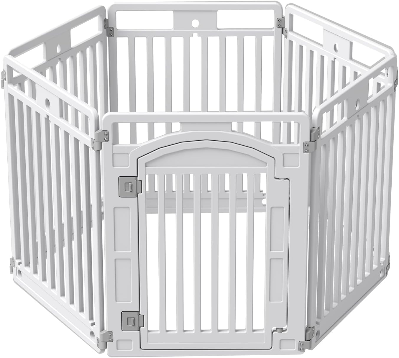 Gupamiga Puppy Playpen Foldable with Door, Puppy Spout for Home, Solid and Smooth, Easy to Install, White 89 x 89 cm