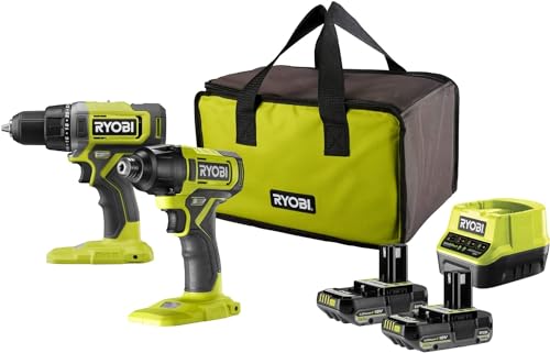 Ryobi RCK182G 220S, Kit di Utensili 18V One  da 2 pezzi, Trapano Avvitatore   Impulsi   Caricabatteria   2 batterie da 2.0Ah : Amazon.it: Casa e cucina