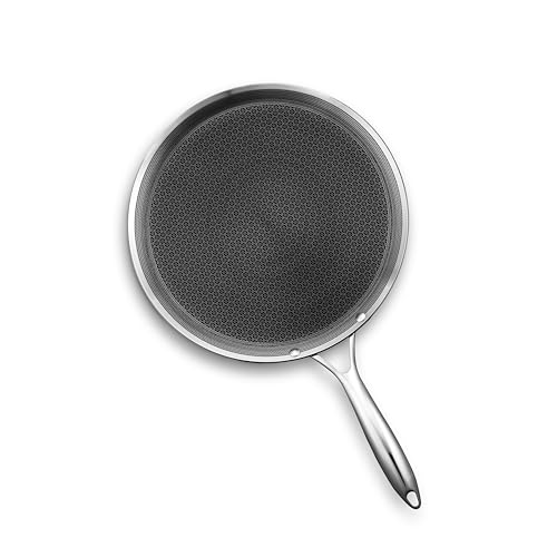 HexClad Padella antiaderente ibrida in acciaio inox da 12 pollici con manico resistente al freddo, senza PFOA, lavabile in lavastoviglie e in forno, funziona con piani cottura a induzione, : Amazon.it: Casa e cucina