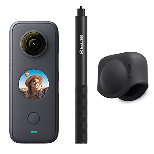 Insta360 One X2   Action Camera a 360 gradi, il kit premium include bastone invisibile per selfie   copriobiettivo : Elettronica