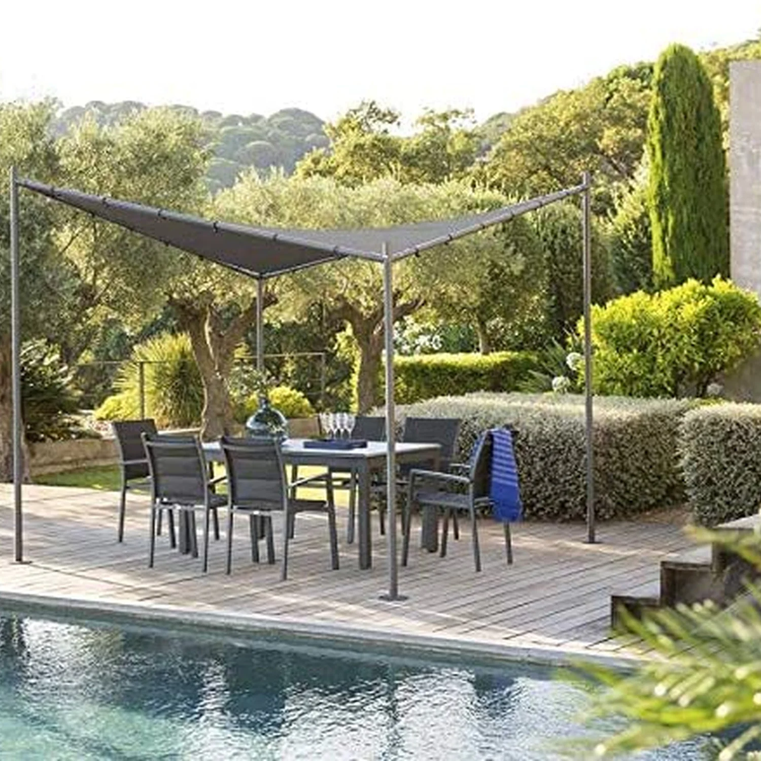 Gazebo In Acciaio 3x3x2,7m