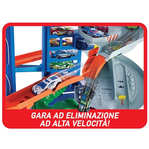 Hot Wheels City Robo T Rex Ultimate Garage Modalità multigiocatore a più livelli per riporre auto in scala 100 plus 1 64, idea regalo per bambini dai 5 anni in su, GJL14 : Giochi e giocattoli