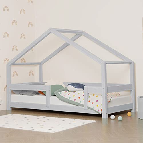 Benlemi Letto a capanna per bambini Lucky 90 x 160 Grigio Chiaro : Casa e cucina