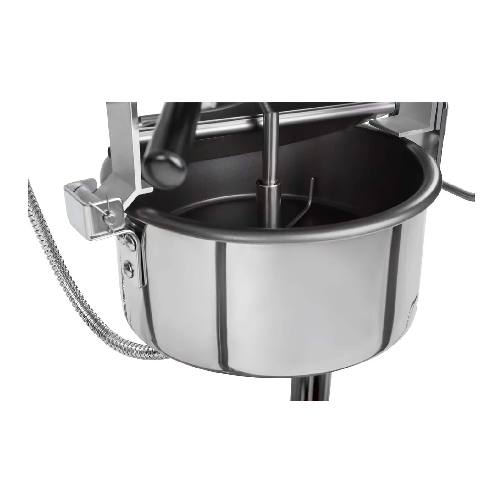 Set macchina per popcorn con carrello nero dal look retrò