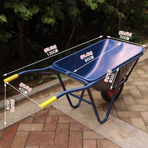 GUAWJRZDP Carriola, Carrello Da Giardino, Carrelli Da Trasporto In Metallo, Carriola Da Giardino For Carichi Pesanti, for Prato, Cortile, Fattoria, Giardinaggio, Piantagione, Blu : Amazon.it: Giardino e giardinaggio