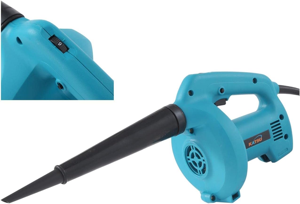 KATSU 900W Electric Leaf Blower with Variable Speed for Lawn Care of Home Garden Construction Clearing Car Corners 100761