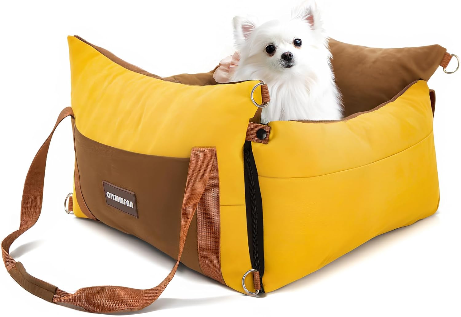 Seggiolino auto per cani di piccola taglia e media sotto i 15 kg, con zona di riposo allungabile, rimovibile e lavabile