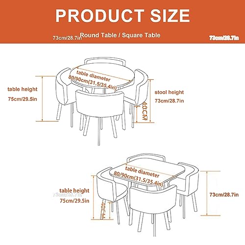 YHKJLYH Set Tavolo da Pranzo Rotondo   Set Tavolo Rotondo e Sedia per conferenza per Ufficio Reception 80 cm, tavolini per Sala conferenze, mobili per Ufficio semplici : Casa e cucina