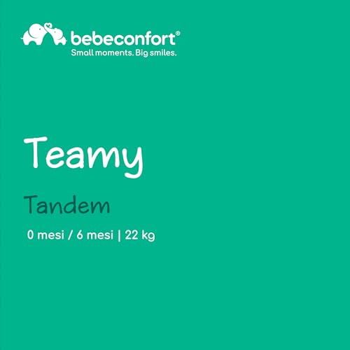 Bebeconfort Teamy passeggino fratellare gemellare lineare, passeggino tandem doppio leggero e compatto, pesa solo 12,5 kg, con parapioggia e coprigambe inclusi, Mineral Graphite : Amazon.it: Prima infanzia