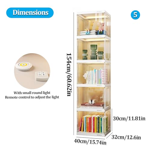 Vetrina in vetro per oggetti da collezione Curio China con ante in vetro acrilico, vetrina acrilica (40 x 32 x 154 cm) : Amazon.it: Casa e cucina