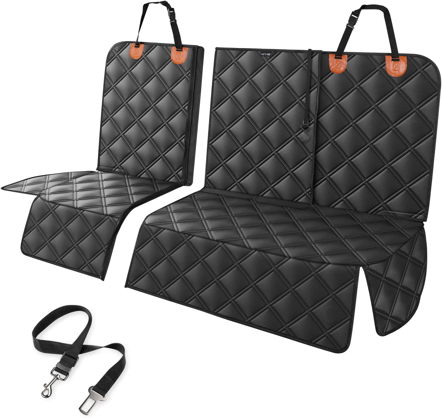 KYG Car Seat Cover for Dogs Detachable Non-Slip and Anti-Scratch Car Cover for Dogs Rear Seats Seat Cover for Car, SUV, Truck, 135 x 58 x 45 cm