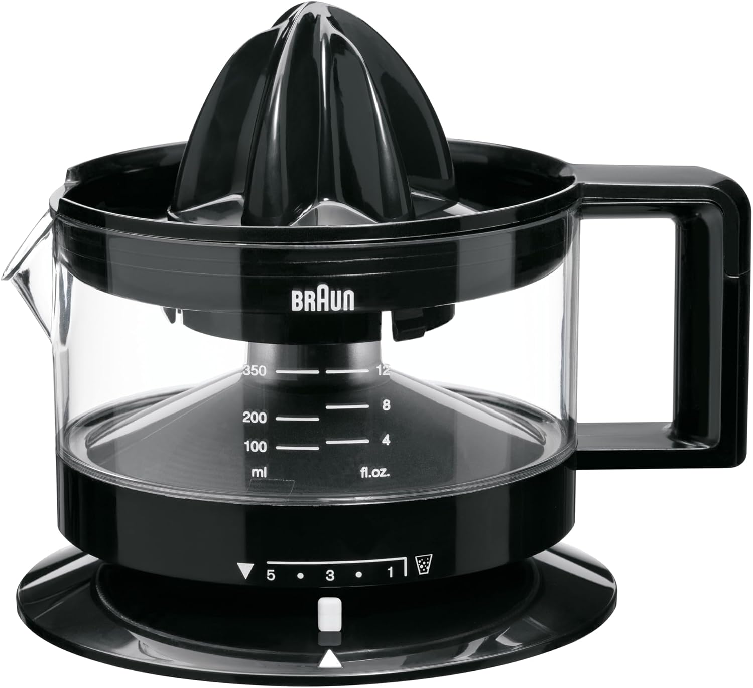 Braun - TributeCollection CJ3000 BK - Spremiagrumi elettrico, 20 W, 350 ml, quantità polpa regolabile, adatto per lavastoviglie, nero