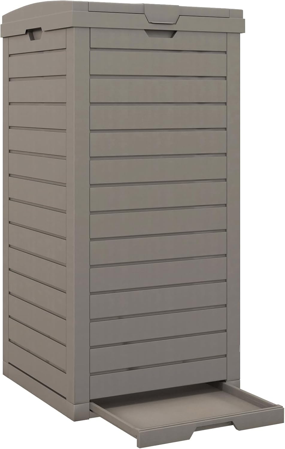 GIANTEX Bidone Spazzatura 118L con Coperchio e Maniglia, Contenitore Rifiuti Giardino con Vaschetta Raccolta Estraibile, Impermeabile per Terrazze