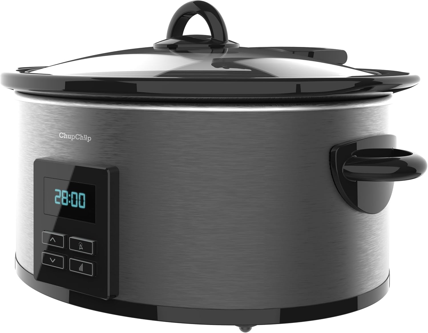 Cecotec Slow Cooker - Slow Cooker 5.5 L Digital ChupChup Matic. 240W, Ceramic Bowl, Glass Lid, Programmable 24 Hours, 20 Hours Timer, 2 Temperature Levels, Keep Warm Function