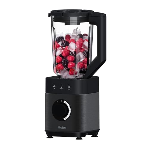 Haier Frullatore I Master Serie 5, Funzione Ice Crush, Smoothie, 5 velocità variabili, pulizia automatica, caraffa in vetro da 1,7 L, Personal Jug 0,6 1200 W [Nero] : Amazon.it: Casa e cucina