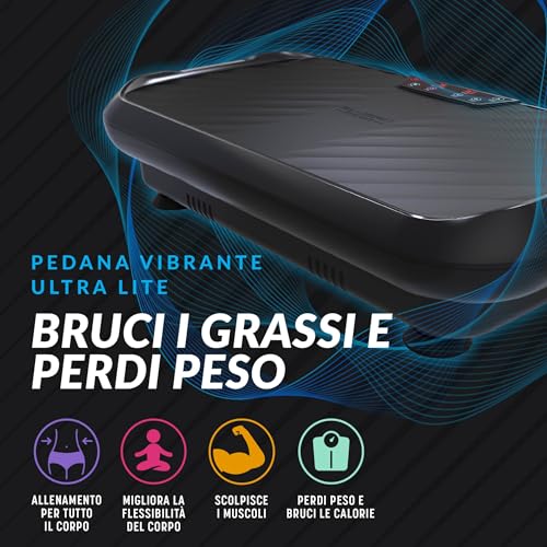 Pedana Vibrante Bluefin UltraLite | Pedana vibrante per esercizi di drenaggio linfatico | Macchina per l’esercizio fisico con le vibrazioni | Macchina con piattaforma vibrante : Amazon.it: Sport e tempo libero