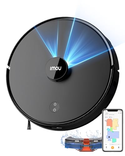 Imou Robot aspirapolvere 4500Pa RV1 aspirapolvere robot 2 in 1, ricarica automatica da 3200mAh, Navigazione LiDAR, APP : Casa e cucina
