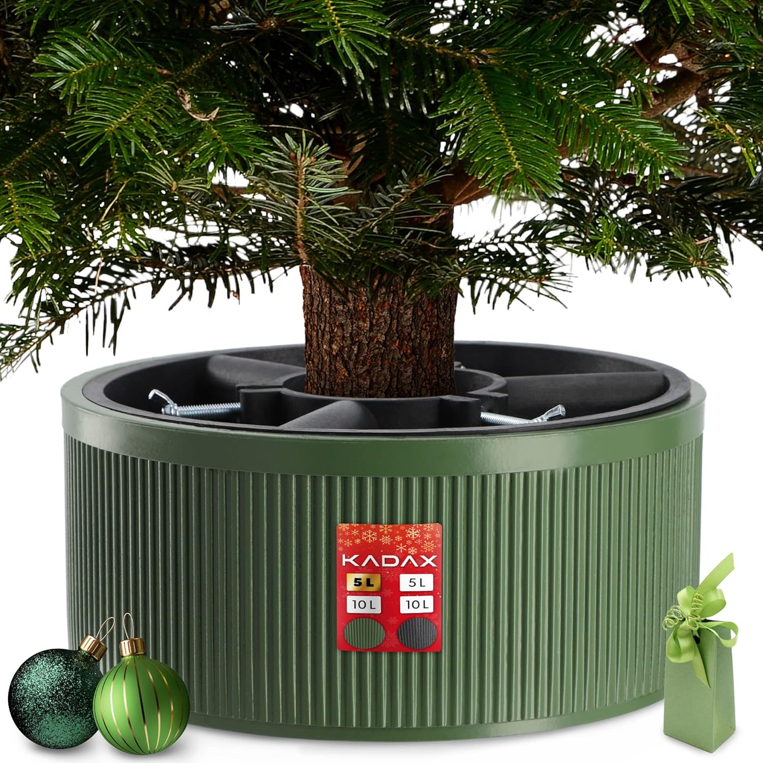 KADAX Supporto per Albero di Natale in Plastica Riciclata (Altezza Fino a 250 cm/Verde)