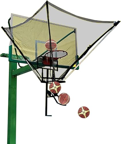 Generico Ritornatore di tiri da Basket, rimbalzatore in Acciaio Resistente, Ritorno di tiri da Basket sospeso per Adulti al Chiuso e all'aperto, Scivolo Girevole a 180 Gradi : Sport e tempo libero