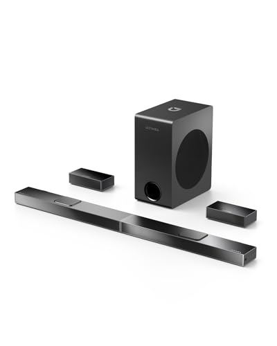 ULTIMEA 5.1.2 Soundbar compatibile con Dolby Atmos, sistema audio surround home theater, subwoofer wireless da 8", soundbar per TV, 2 driver rivolti verso l'alto, 4K HDR, Nova S80 (altoparlanti : Elettronica