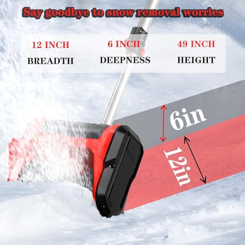 Pala per la rimozione della Neve, Pala per la rimozione della Neve Senza Fili, spazzaneve Elettrico da 20 V con Impugnatura Anteriore Regolabile e Asta telescopica, Lo spazzaneve rimuove la : Amazon.it: Giardino e giardinaggio