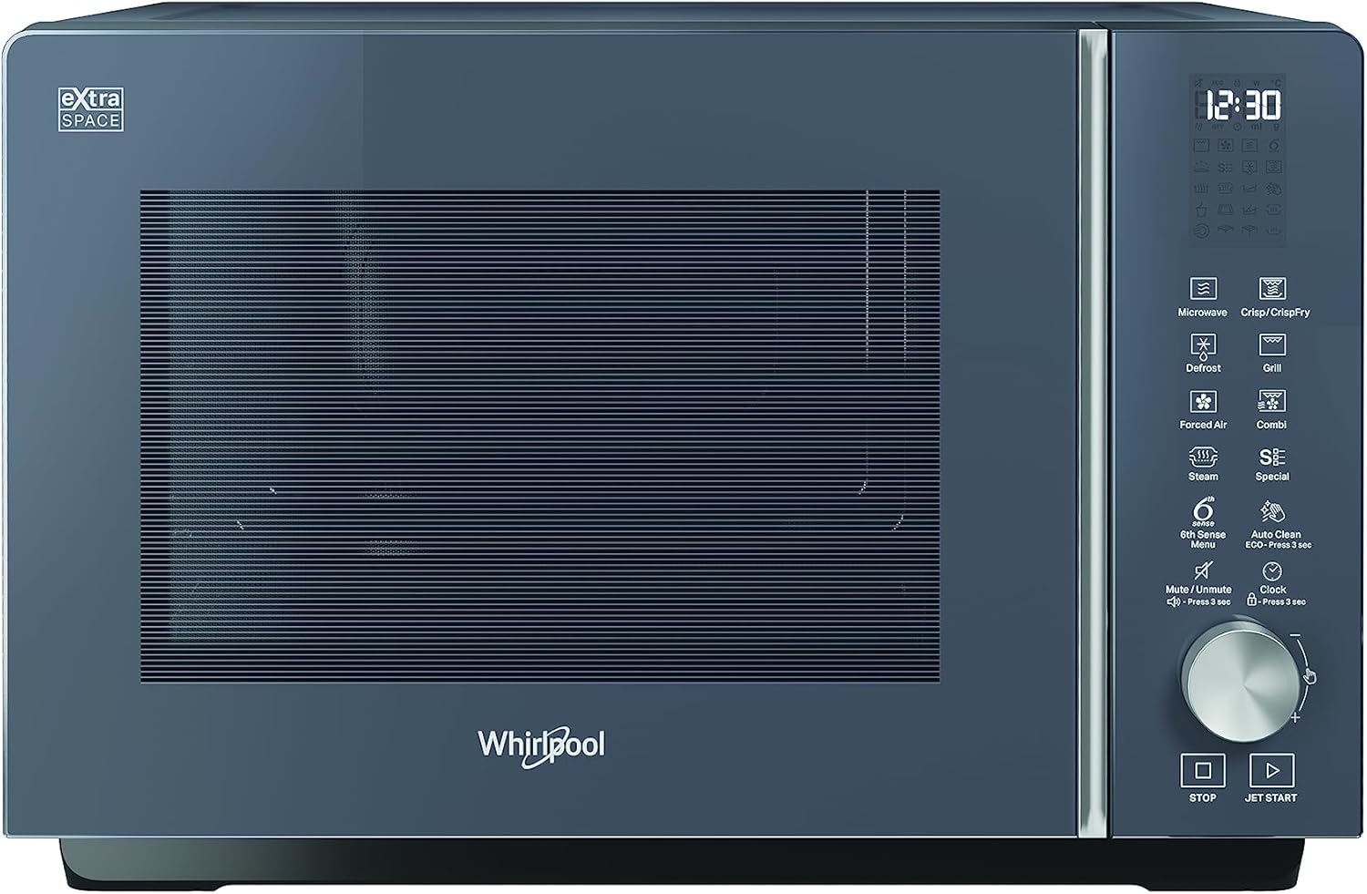 Whirlpool MWF 427 SL – Dimensions 49 cm x 42.6 cm x 32 cm, Microwave Oven 25 Litres with Power 800 W Microwave and 1000 W Grill. Microwave Oven Without Dish.