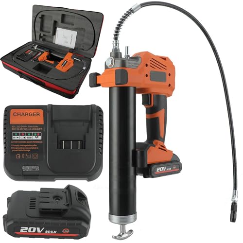 MFYDPP Pistola per Grasso Senza Fili, Pistola per Grasso, 500 CC, con 1 Batteria da 20 V, 1 Caricatore, 1 Scatola di Stoccaggio, per Automobili E Rimorchi | Agricoltura | Industriale : Amazon.it: Auto e Moto