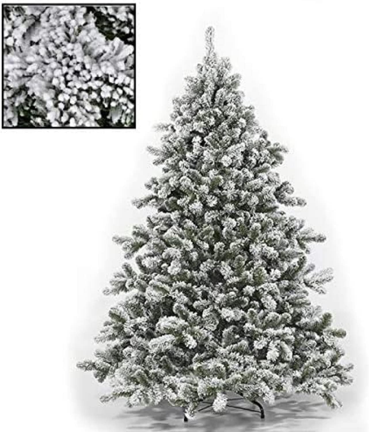 Albero di natale INNEVATO 150/180/210/230/270CM SUPERFOLTO REALISTICO (180)