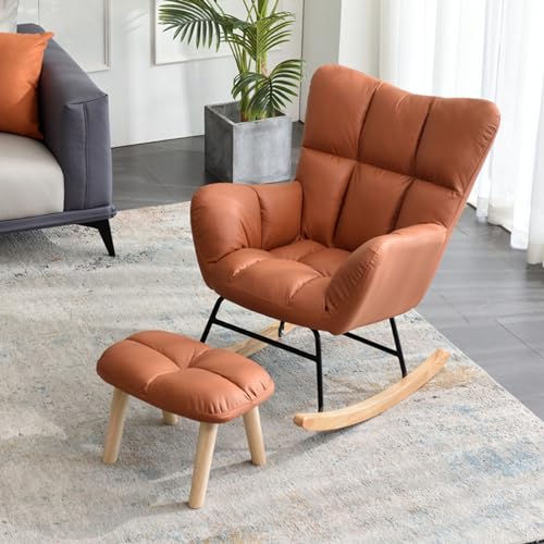 Sedia a dondolo imbottita in tessuto felpato per asilo nido e adulti, poltrona da lettura e relax per camera da letto : Amazon.it: Casa e cucina