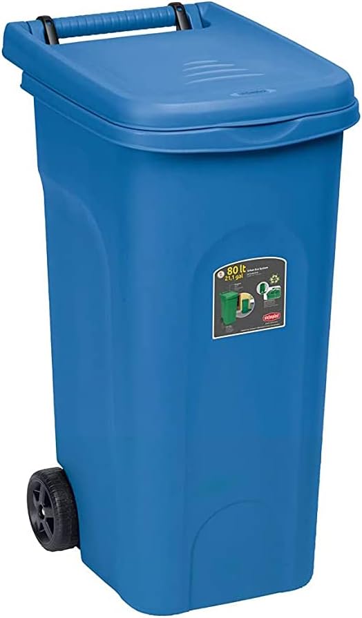 BIDONE ECO SYSTEM 80 LT S/PEDALE AZZURRO